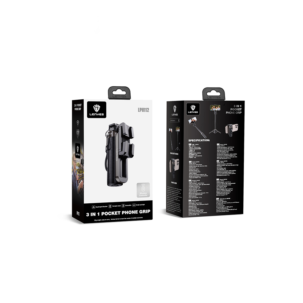 Lenyes LPH112 Dolgu Işıklı 360 Derece Dönebilen 3in1 Selfie Çubuğu ve Tripod - 10