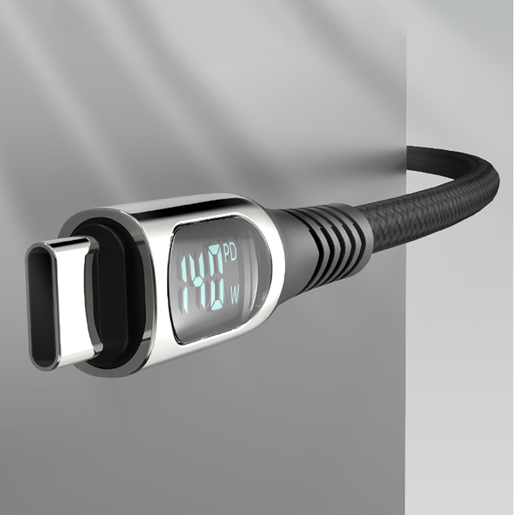 Micflip A08 Type-C to Type-C Dijital LED Göstergeli Data ve Şarj Kablosu 140W 1M - 2