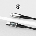 Micflip A08 Type-C to Type-C Dijital LED Göstergeli Data ve Şarj Kablosu 140W 1M - 1