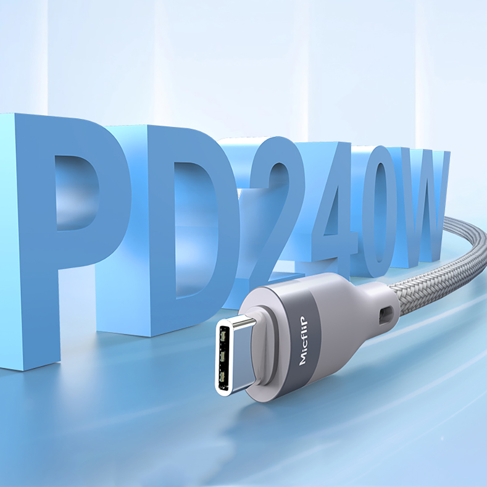 Micflip A25 Type-C to Type-C PD Hızlı Şarj Özellikli Data ve Şarj Kablosu 240W 2M - 10