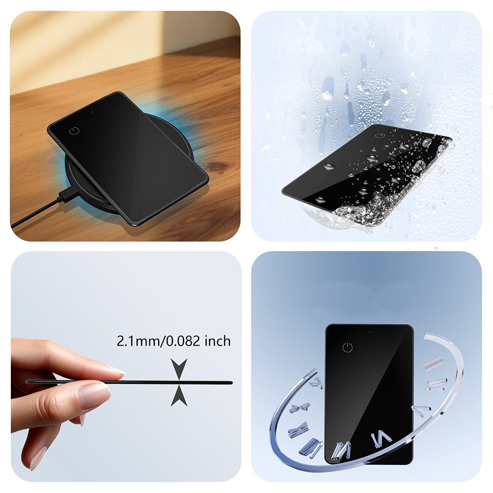 Micflip P045 Suya Dayanıklı iOS ve Android Cihazlar için Wireless Şarj Özellikli Akıllı Takip Kartı - 7