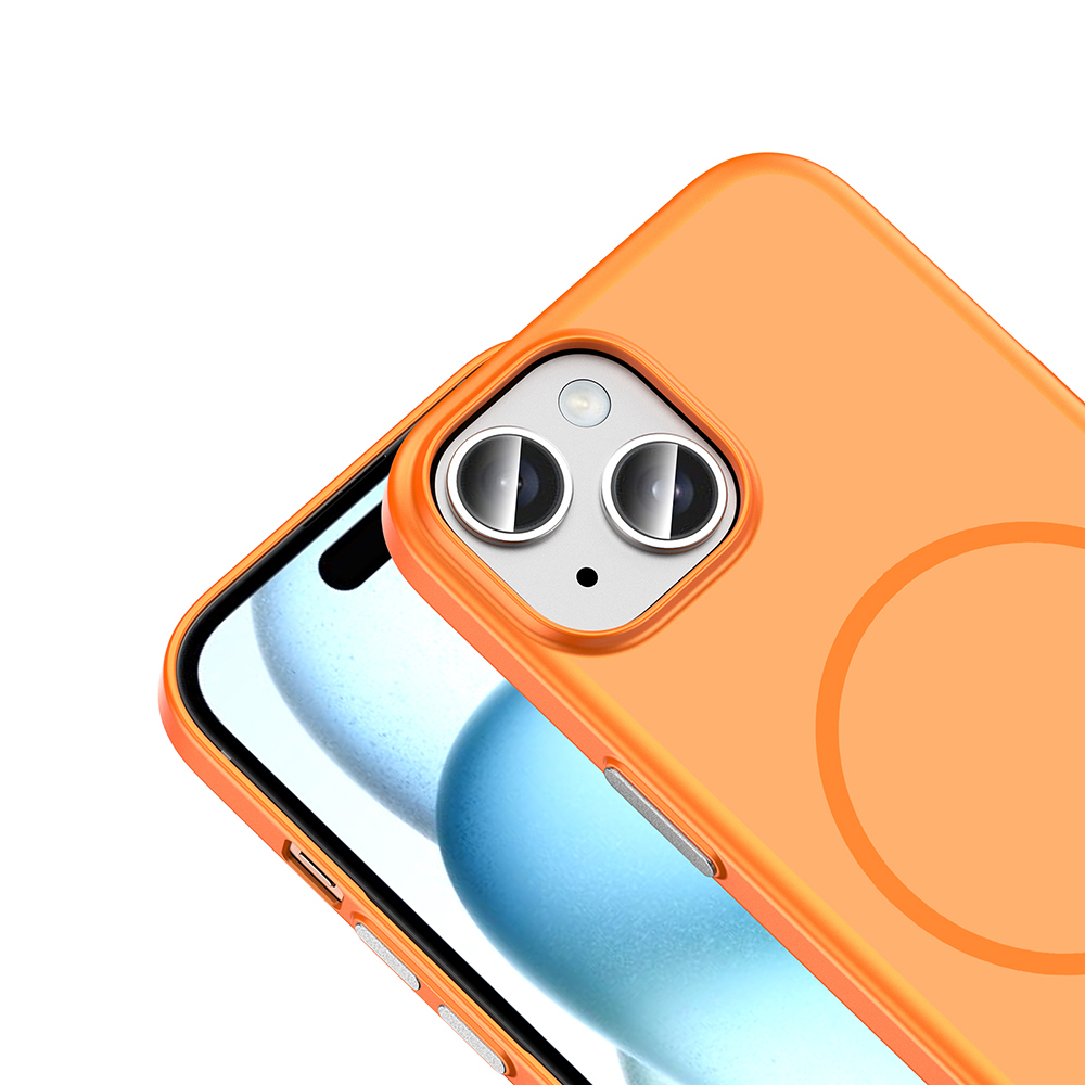 Apple iPhone 15 Uyumlu Kılıf M-Safe Şarj Özellikli Zore Lora PC Kapak - 2