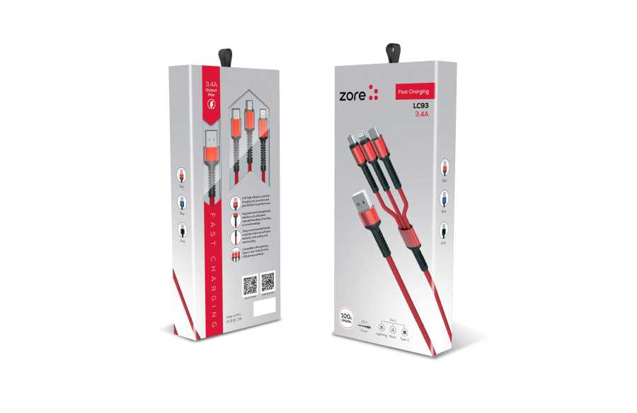 Zore LC93 3 in 1 Usb Kablo - 13