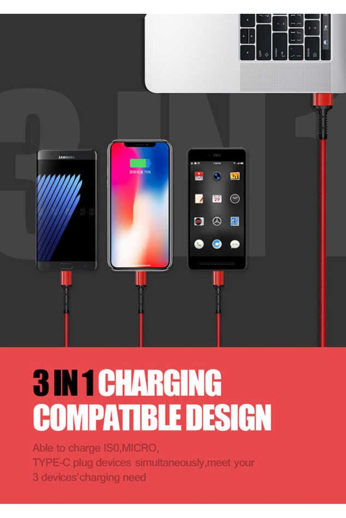 Zore LC93 3 in 1 Usb Kablo