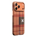 Apple iPhone 17 Pro Max Uyumlu Kılıf M-safe Şarj Özellikli Aramid Fiber Pitaka Flora in Grid Serisi Kapak - 1