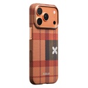 Apple iPhone 17 Pro Max Uyumlu Kılıf M-safe Şarj Özellikli Aramid Fiber Pitaka Flora in Grid Serisi Kapak - 2