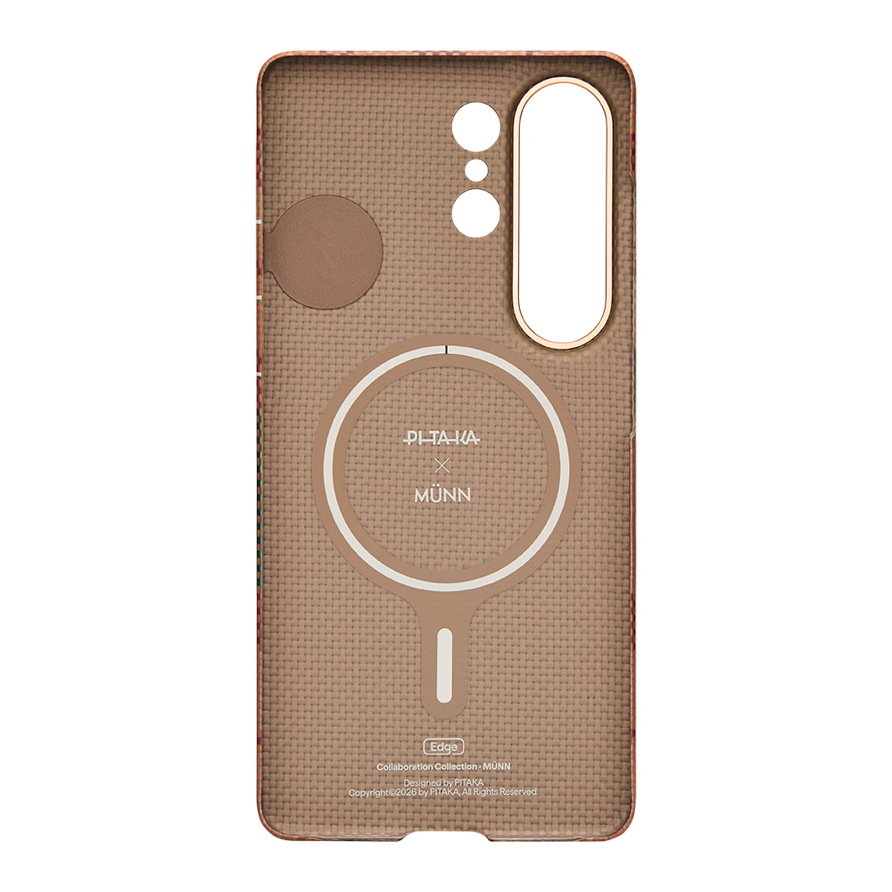 Samsung Galaxy S26 Ultra Uyumlu Kılıf M-safe Şarj Özellikli Aramid Fiber Pitaka Flora in Grid Serisi Kapak - 8