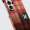 Samsung Galaxy S26 Ultra Uyumlu Kılıf M-safe Şarj Özellikli Aramid Fiber Pitaka Flora in Grid Serisi Kapak - 10