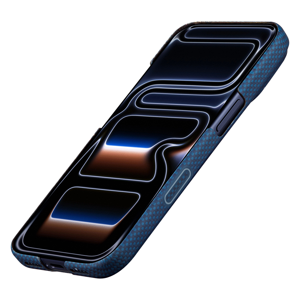 Apple iPhone 17 Pro Uyumlu Kılıf M-safe Şarj Özellikli Aramid Fiber Pitaka Sakura Hours Serisi Kapak - 4