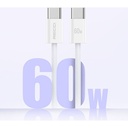 Recci RS13CC Nature Serisi 60W Hızlı Şarj Özellikli Type-C To Type-C PD Kablo 1.2M