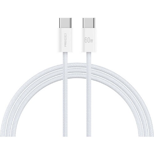 Recci RS15CC Nature Serisi 60W Hızlı Şarj Özellikli Type-C To Type-C PD Kablo 2M