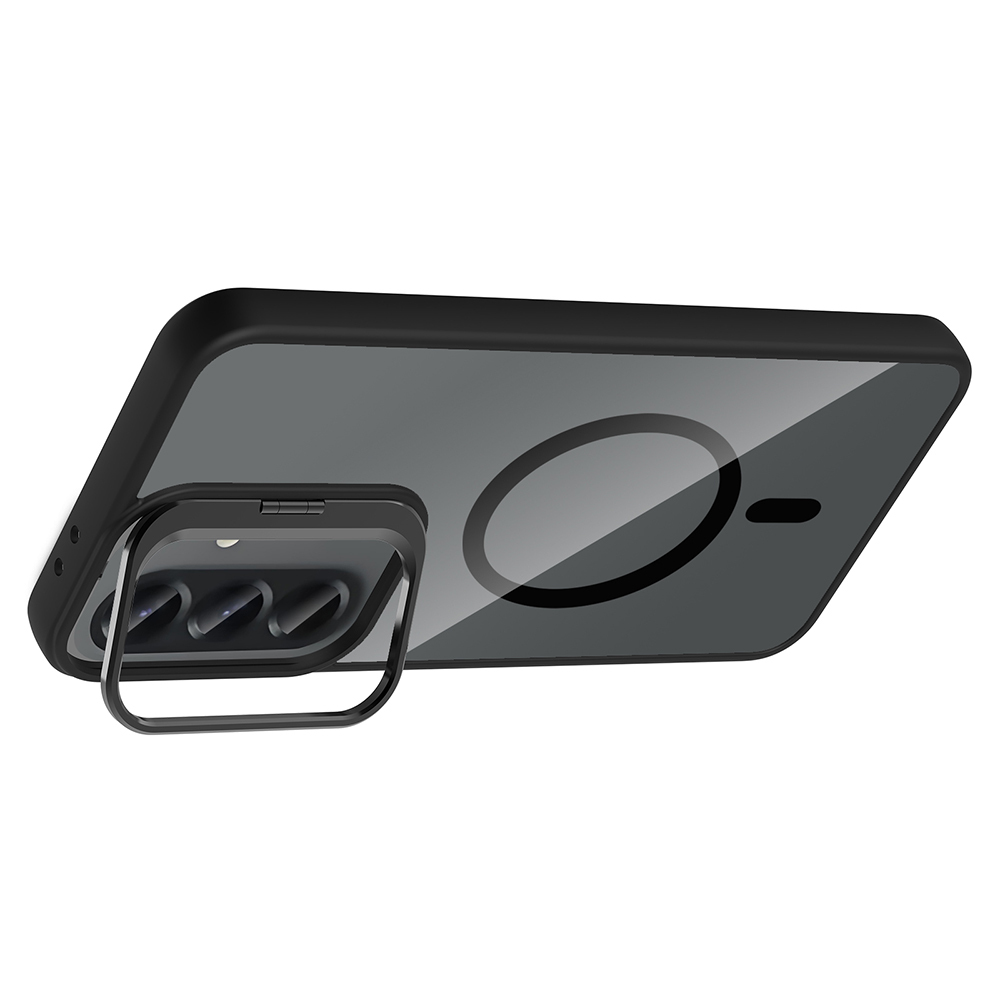 Samsung Galaxy A57 Uyumlu Kılıf Standlı ve Kamera Lens Hediyeli Zore Etro Kapak - 2