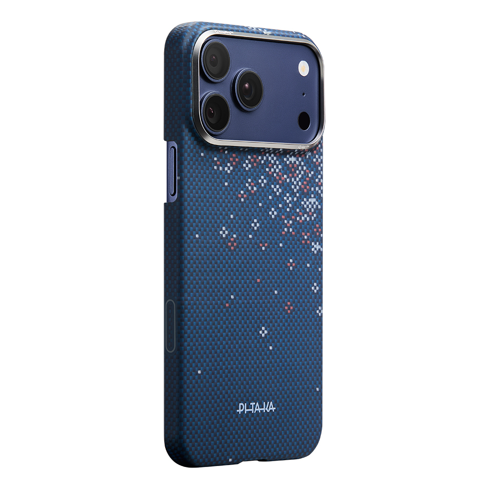 Apple iPhone 17 Pro Max Uyumlu Kılıf M-safe Şarj Özellikli Aramid Fiber Pitaka Sakura Hours Serisi Kapak - 1