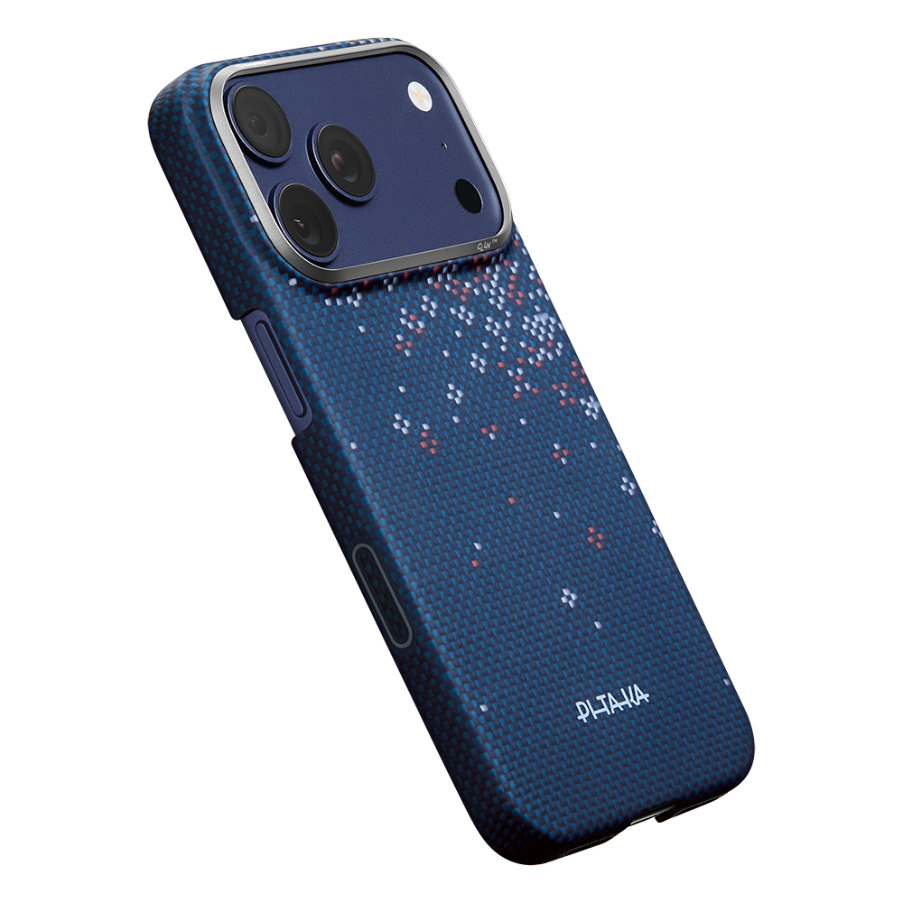 Apple iPhone 17 Pro Max Uyumlu Kılıf M-safe Şarj Özellikli Aramid Fiber Pitaka Sakura Hours Serisi Kapak - 2