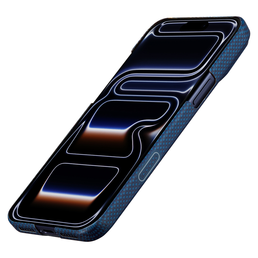 Apple iPhone 17 Pro Max Uyumlu Kılıf M-safe Şarj Özellikli Aramid Fiber Pitaka Sakura Hours Serisi Kapak - 4