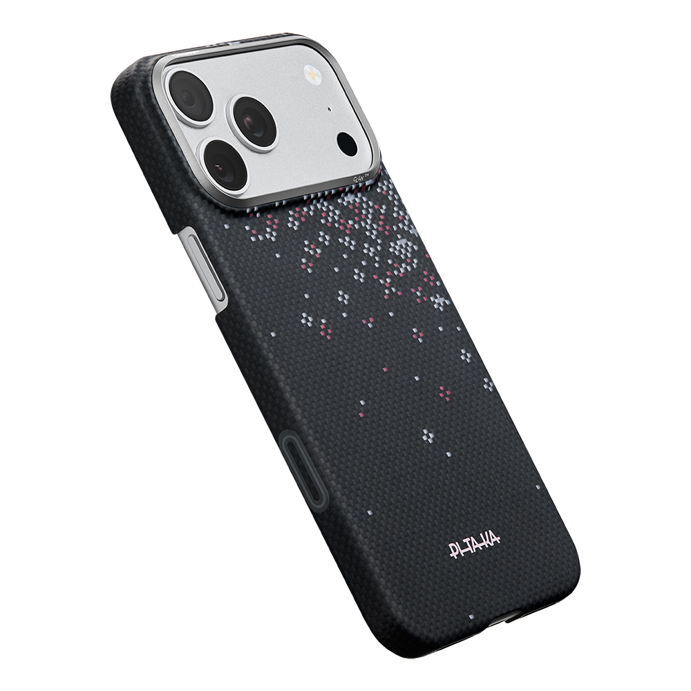 Apple iPhone 17 Pro Max Uyumlu Kılıf M-safe Şarj Özellikli Aramid Fiber Pitaka Sakura Hours Serisi Kapak - 3