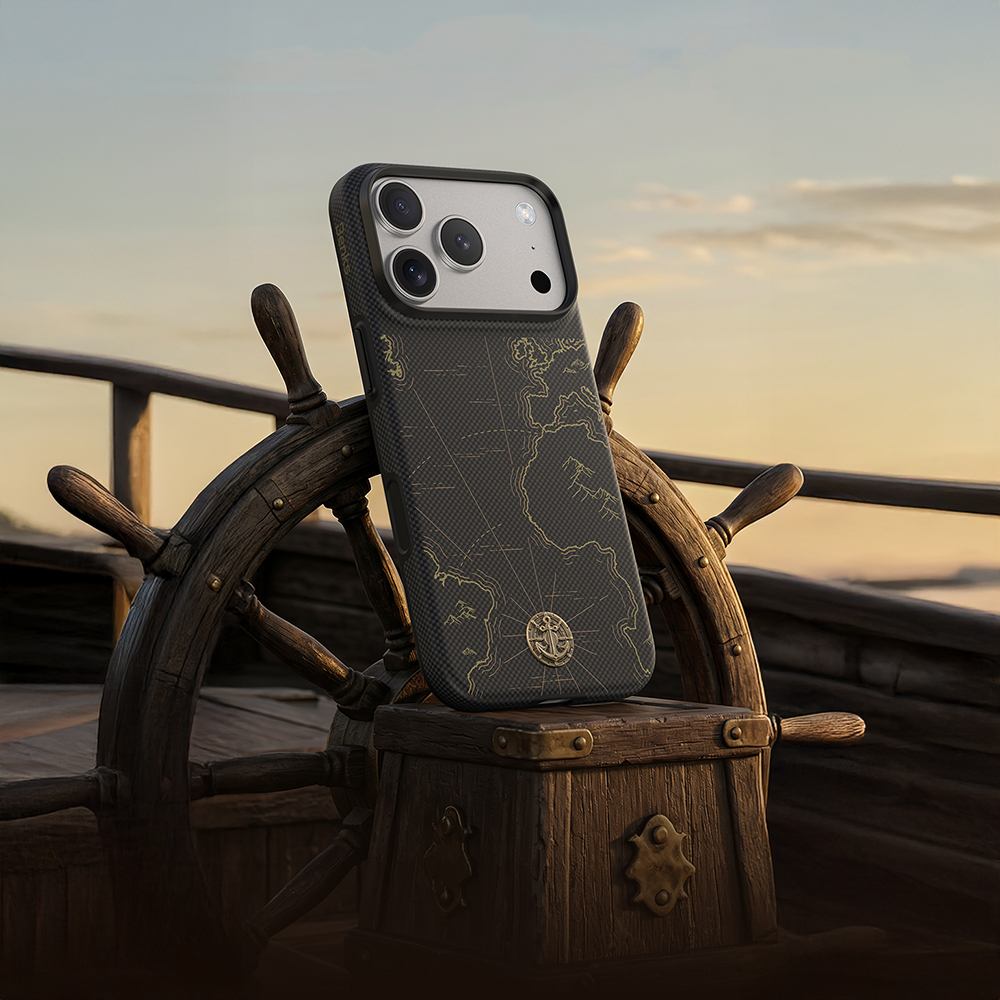 Apple iPhone 17 Pro Uyumlu Kılıf M-safe Şarj Özellikli Karbon Fiber Tasarımlı Benks ArmorEdge Air Navigator Kevlar Kapak - 5