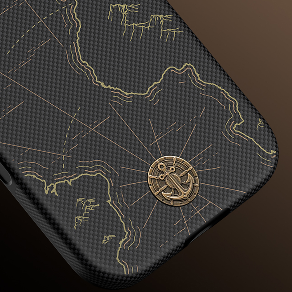 Apple iPhone 17 Pro Uyumlu Kılıf M-safe Şarj Özellikli Karbon Fiber Tasarımlı Benks ArmorEdge Air Navigator Kevlar Kapak - 12