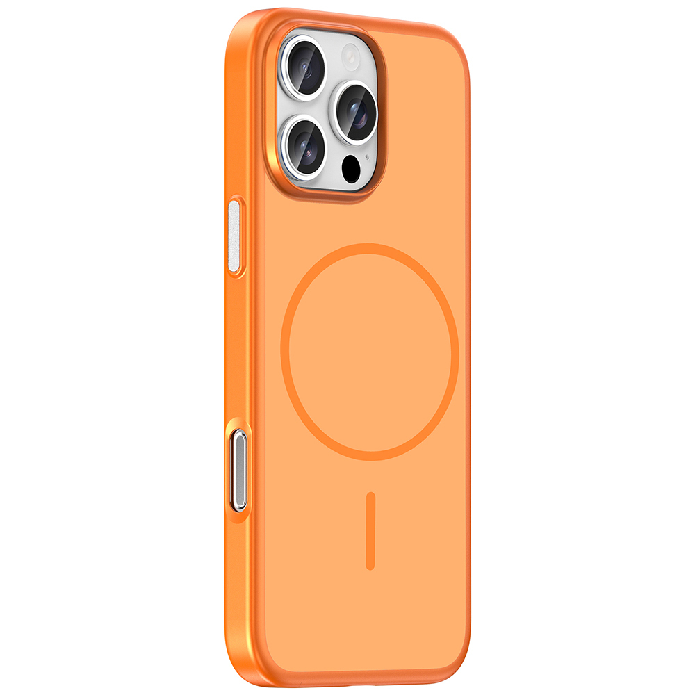 Apple iPhone 16 Pro Max Uyumlu Kılıf M-Safe Şarj Özellikli Zore Lora PC Kapak - 1