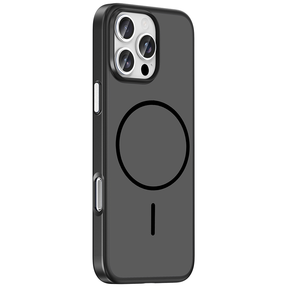 Apple iPhone 16 Pro Uyumlu Kılıf M-Safe Şarj Özellikli Zore Lora PC Kapak - 1