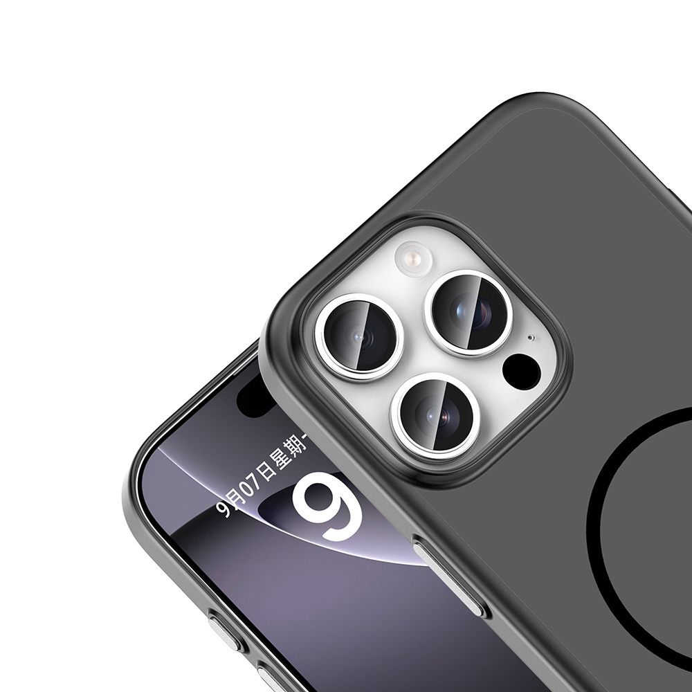Apple iPhone 16 Pro Uyumlu Kılıf M-Safe Şarj Özellikli Zore Lora PC Kapak - 2
