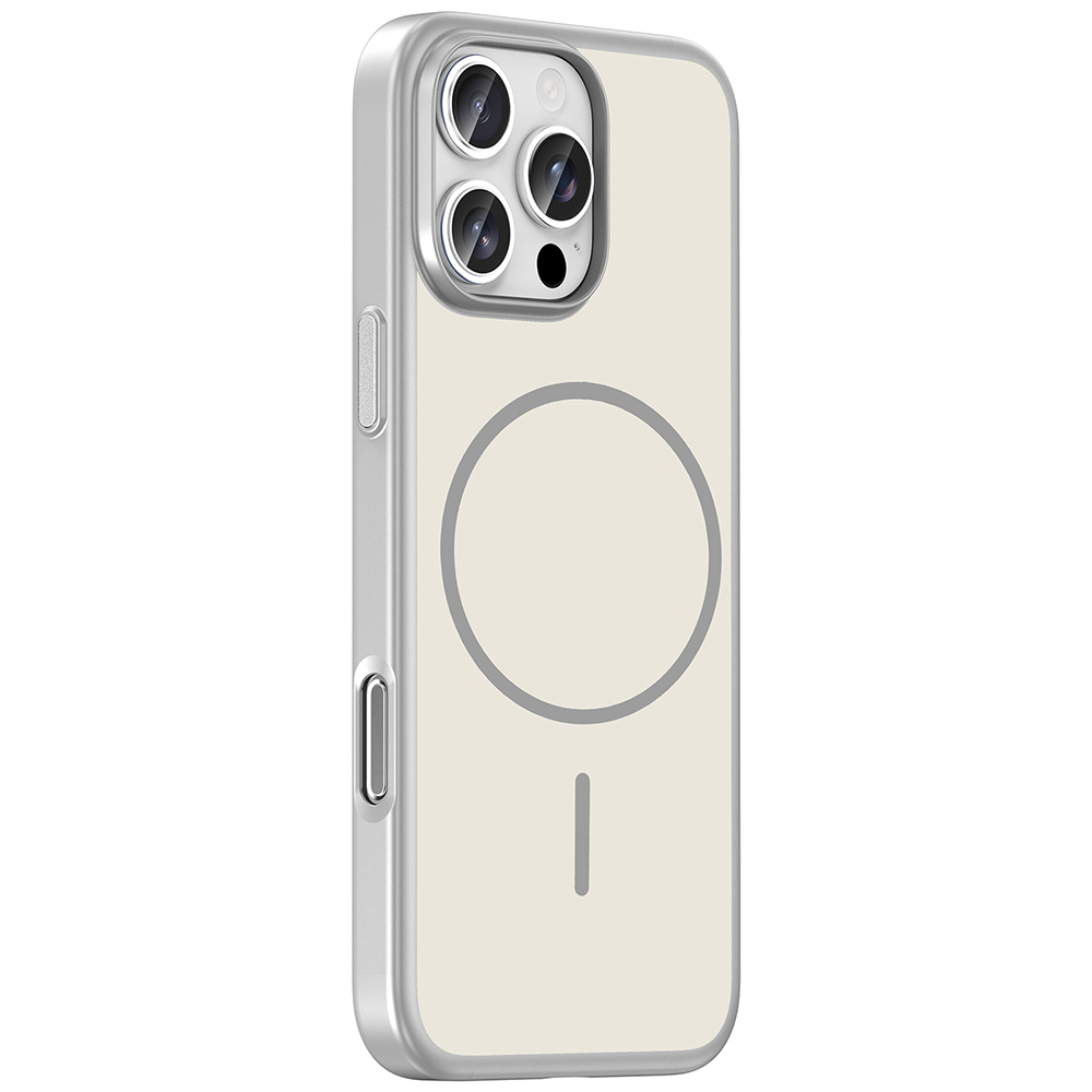 Apple iPhone 16 Pro Uyumlu Kılıf M-Safe Şarj Özellikli Zore Lora PC Kapak - 1