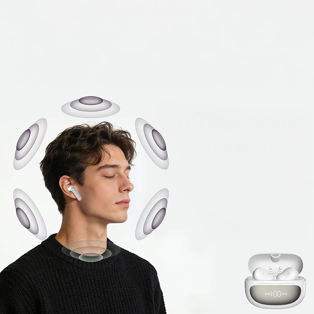 Lenyes Air 107 ANC/ENC Teknolojili 360 Derece Panaromik Ses Özellikli Kulak İçi Bluetooth Kulaklık v6.0 - 2