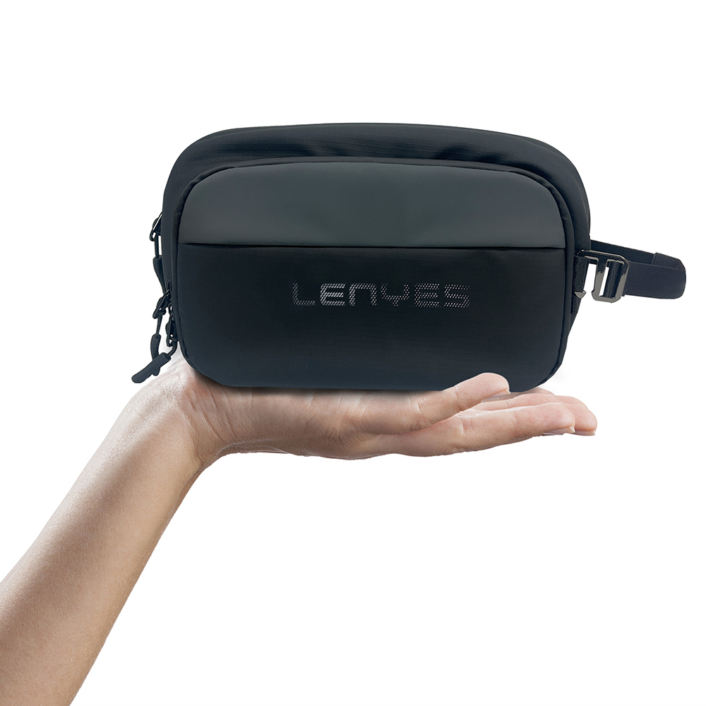Lenyes LB560 Su Geçirmez Aşınmaya ve Çizilmeye Dayanıklı Çapraz Vücut Askılı Omuz ve El Aksesuar Çantası 20cm - 2