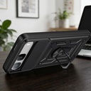Tecno Spark 40 5G Kılıf Magnetik Standlı Kamera Korumalı Zore Sürgülü Vega Kapak - 5