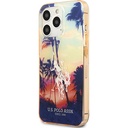 Apple iPhone 14 Pro Max Uyumlu Kılıf U.S. POLO ASSN. Renkli Ağaç Baskılı Dizayn Kapak
