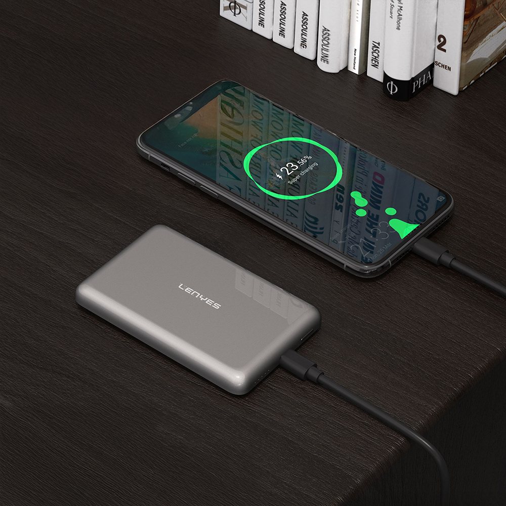 Lenyes PW1015D Ultra İnce LED Göstergeli Wireless Powerbank 15W 10000mAh - 5