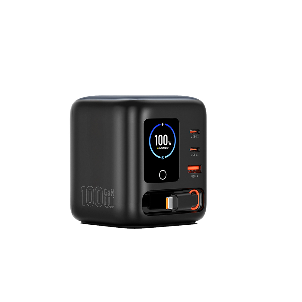 Wiwu Wi-G039 GaN Teknolojili Type-C Kablolu 4 Portlu Masaüstü Şarj İstasyonu 100W - 3