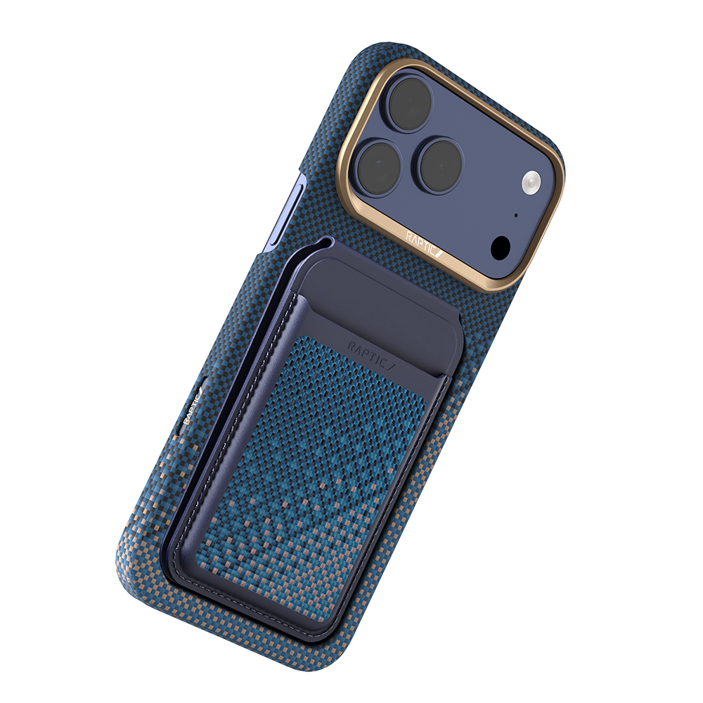 Apple iPhone 17 Pro Uyumlu Kılıf Raptic 2in1 Bundle Kit Aramid Skin Serenity Serisi Kartlık ve Karbon Kapak - 1