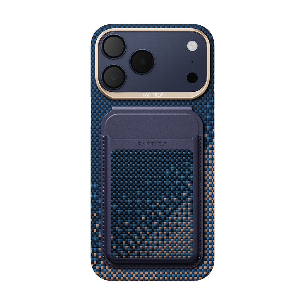 Apple iPhone 17 Pro Uyumlu Kılıf Raptic 2in1 Bundle Kit Aramid Skin Serenity Serisi Kartlık ve Karbon Kapak - 2