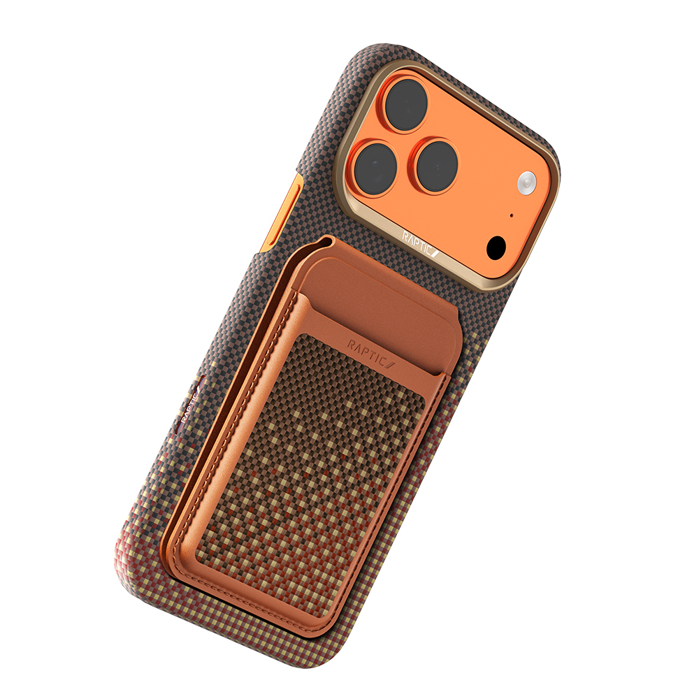 Apple iPhone 17 Pro Max Uyumlu Kılıf Raptic 2in1 Bundle Kit Aramid Skin Serenity Serisi Kartlık ve Karbon Kapak - 1
