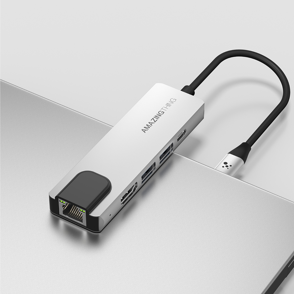 Amazingthing Thunder Pro RJ45 Type-c to HDTV 5 in 1 4K 60Hz Ethernet Dönüştürücü Adaptör - 8