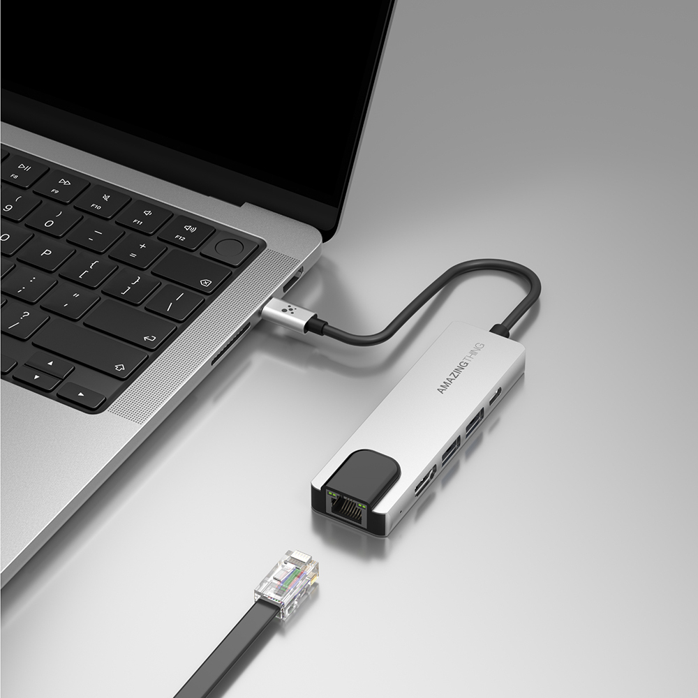 Amazingthing Thunder Pro RJ45 Type-c to HDTV 5 in 1 4K 60Hz Ethernet Dönüştürücü Adaptör - 11