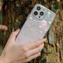 Apple iPhone 14 Uyumlu Kılıf Çiçek Desenli Taşlı Coehl Aster Kapak
