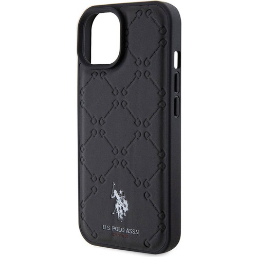 Apple iPhone 15 Plus Uyumlu Kılıf U.S. Polo Assn. Orjinal Lisanslı HS Desenli Baskı Logolu Suni Deri Kapak