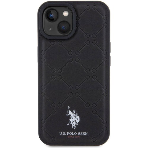 Apple iPhone 15 Plus Uyumlu Kılıf U.S. Polo Assn. Orjinal Lisanslı HS Desenli Baskı Logolu Suni Deri Kapak