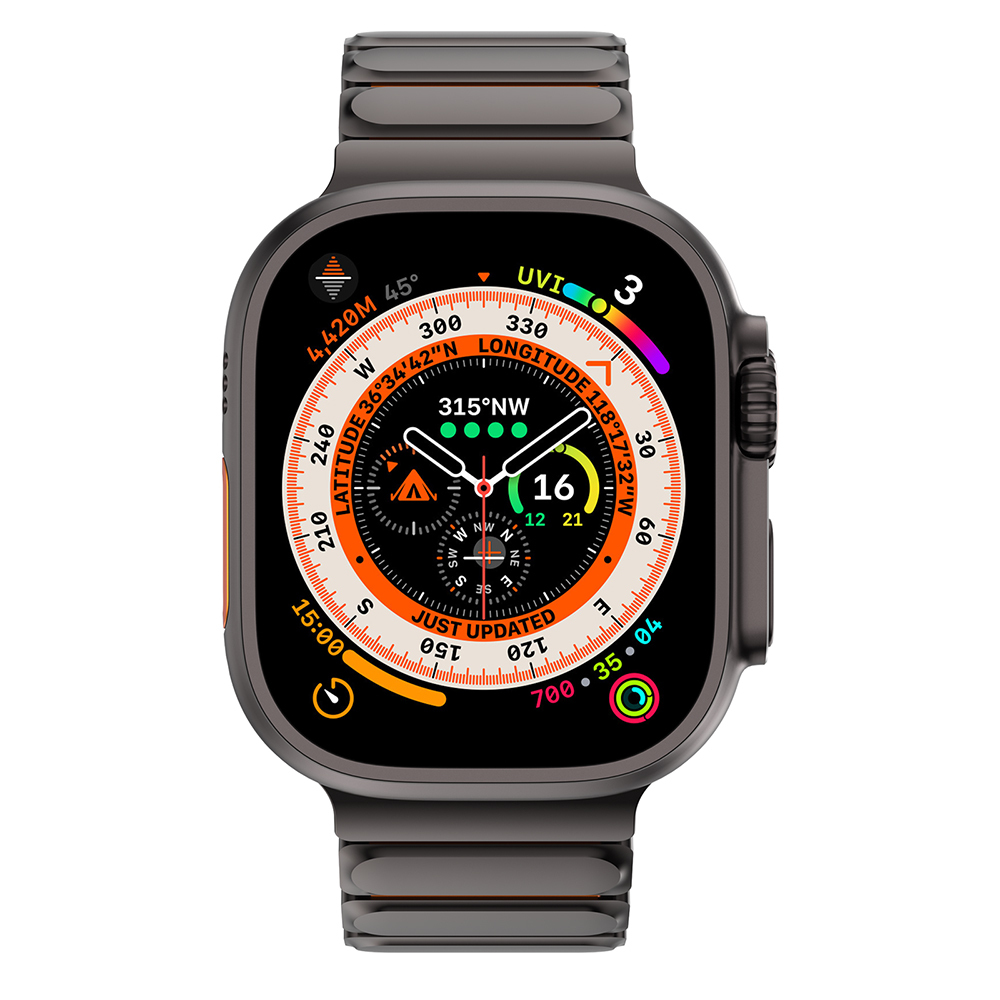 Apple Watch 44mm Uyumlu Mohseven iWatch Titancore No.2 Çelik Kordon - 2