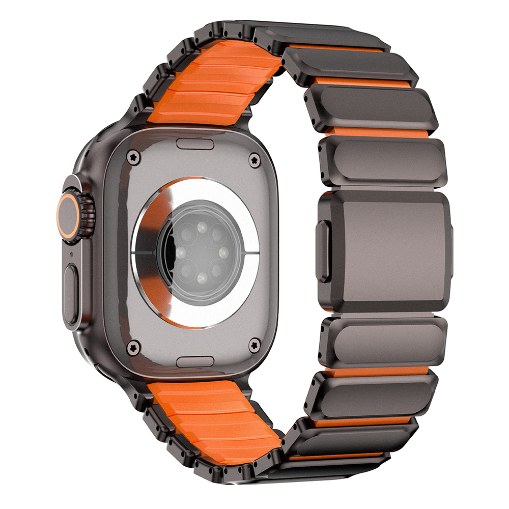 Apple Watch 44mm Uyumlu Mohseven iWatch Titancore No.2 Çelik Kordon - 3