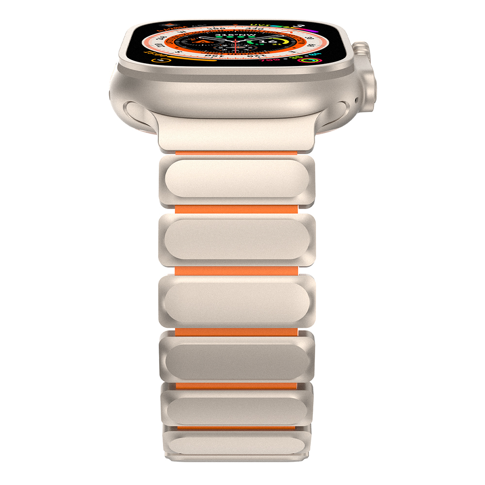 Apple Watch 44mm Uyumlu Mohseven iWatch Titancore No.2 Çelik Kordon - 1