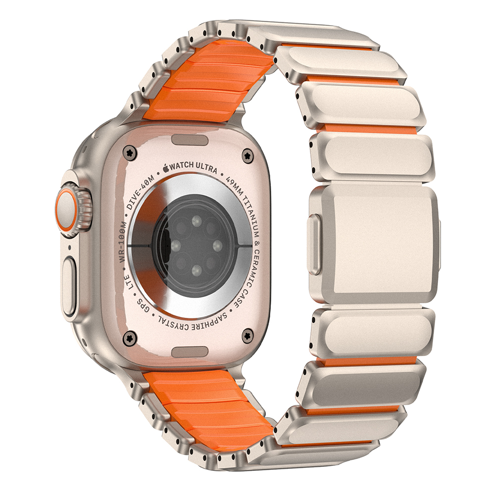 Apple Watch 44mm Uyumlu Mohseven iWatch Titancore No.2 Çelik Kordon - 2