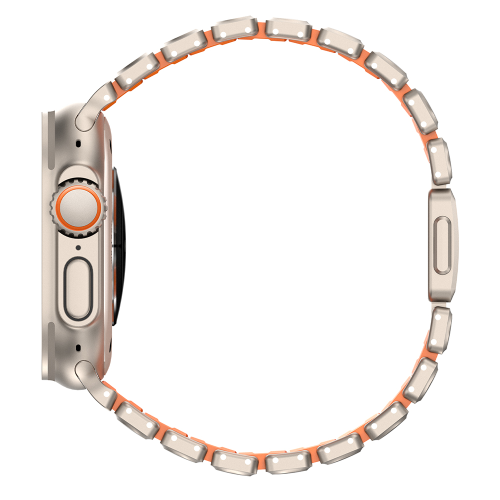 Apple Watch 44mm Uyumlu Mohseven iWatch Titancore No.2 Çelik Kordon - 3