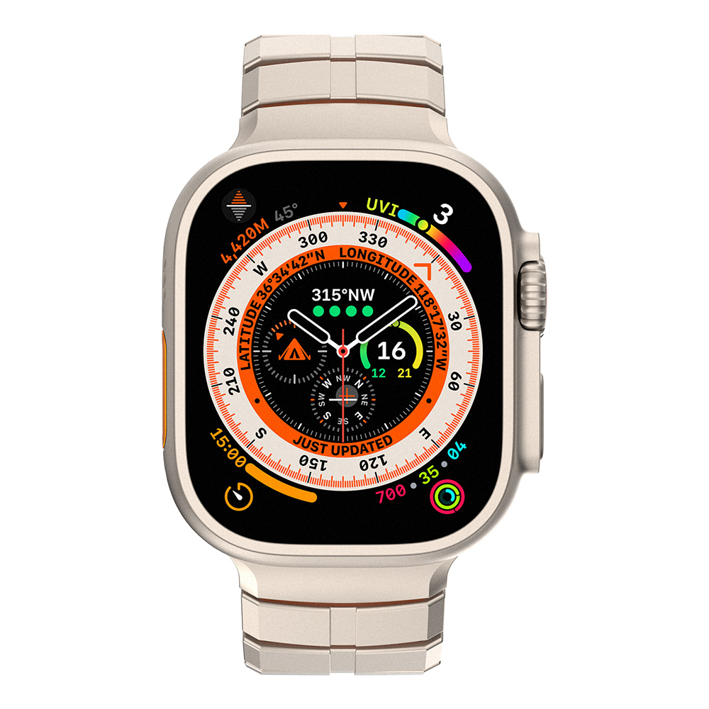 Apple Watch Ultra 49mm Uyumlu Mohseven iWatch Titancore No.1 Metal Kordon - 4