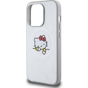 Apple iPhone 15 Pro Max Uyumlu Kılıf Hello Kitty Orjinal Lisanslı Magsafe Şarj Özellikli Baskı Logolu Uyuyan Kitty Deri Kapak