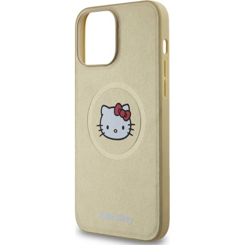 Apple iPhone 15 Pro Max Uyumlu Kılıf Hello Kitty Orjinal Lisanslı Magsafe Şarj Özellikli Kitty Head Deri Kapak