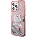 Apple iPhone 15 Pro Max Uyumlu Kılıf Hello Kitty Orjinal Lisanslı İkonik Sıvılı Glitter Kapak