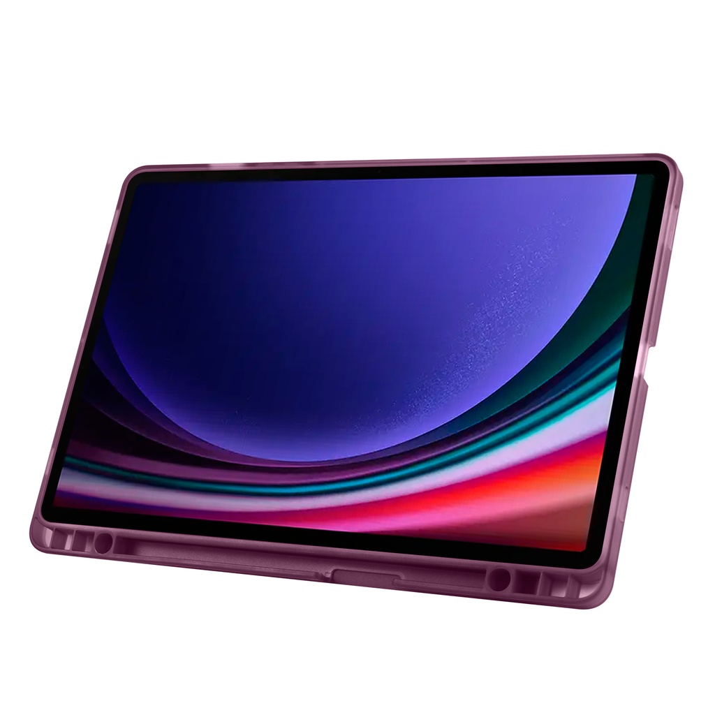 Samsung Galaxy Tab S10 FE Uyumlu Kılıf Zore Tri Folding Kalem Bölmeli Standlı Kılıf - 3